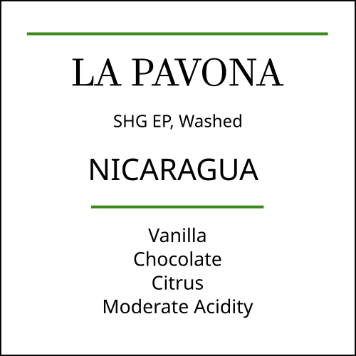 Nicaragua La Pavona Medium Roast by Pebble & Pine