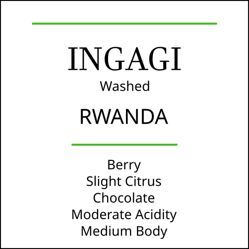 Rwanda Ingagi Medium Roast Coffee by Pebble & Pine