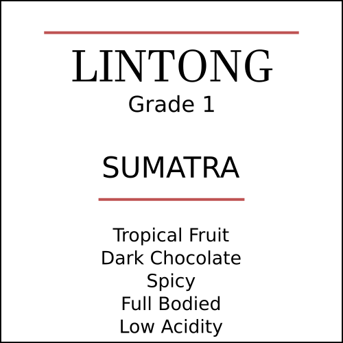 Sumatra Lintong Medium/Dark Roast by Pebble & Pine