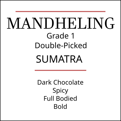 Sumatra Mandheling Medium/Dark Roast by Pebble & Pine