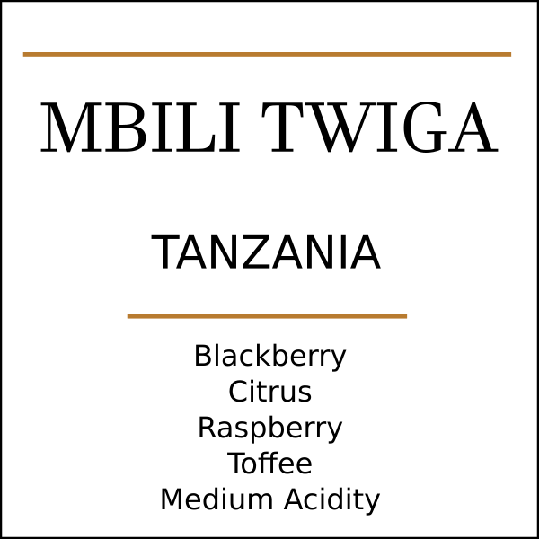 Tanzania AA Mbili Twiga Medium Roast by Pebble & Pine