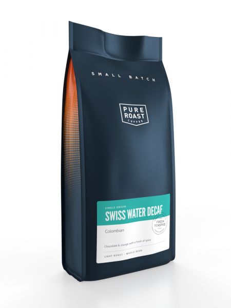 Swiss Water Decaf Coffee Beans 1kg by Pure Roast Coffee