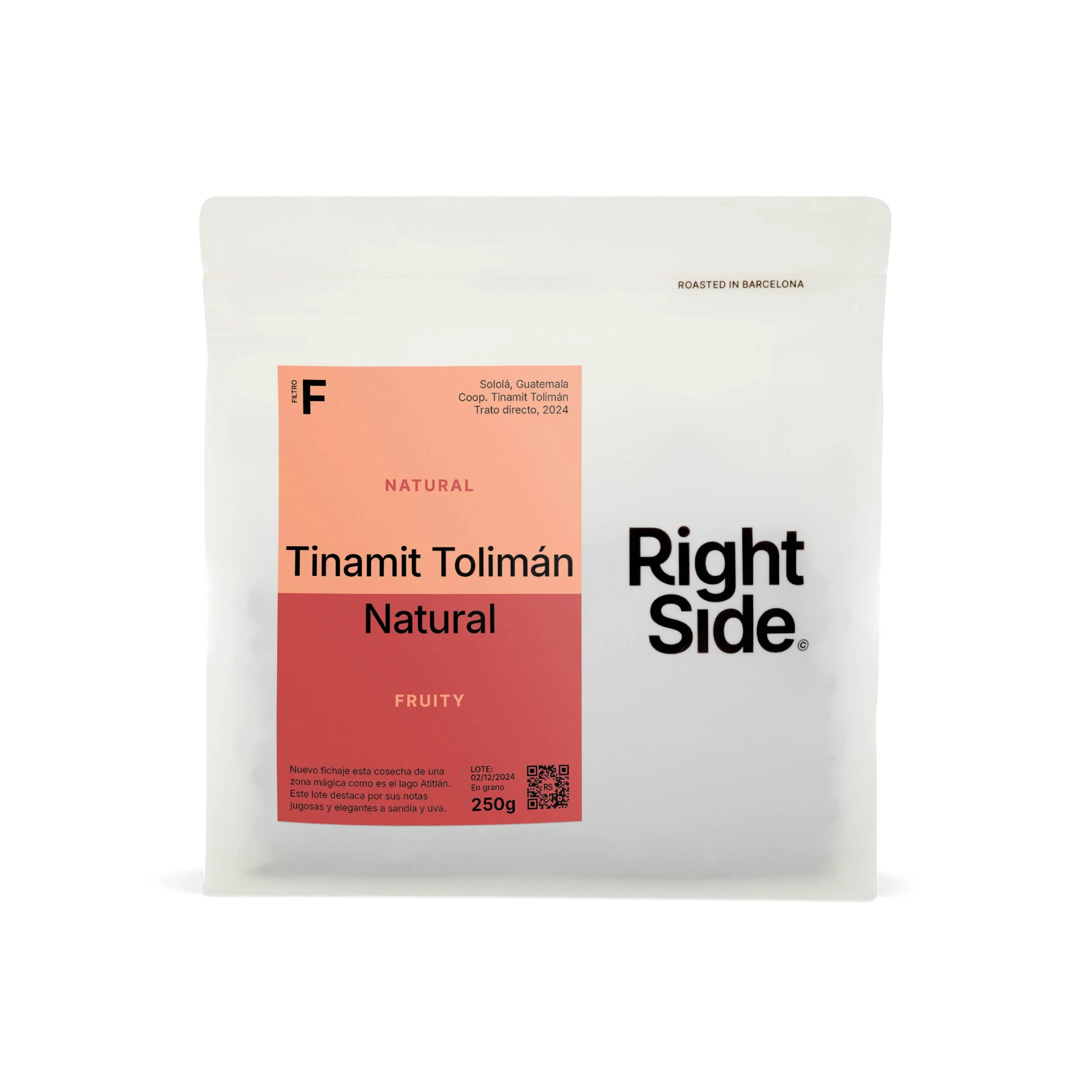 Tinamit Tolimán Natural Filter by Right Side Coffee