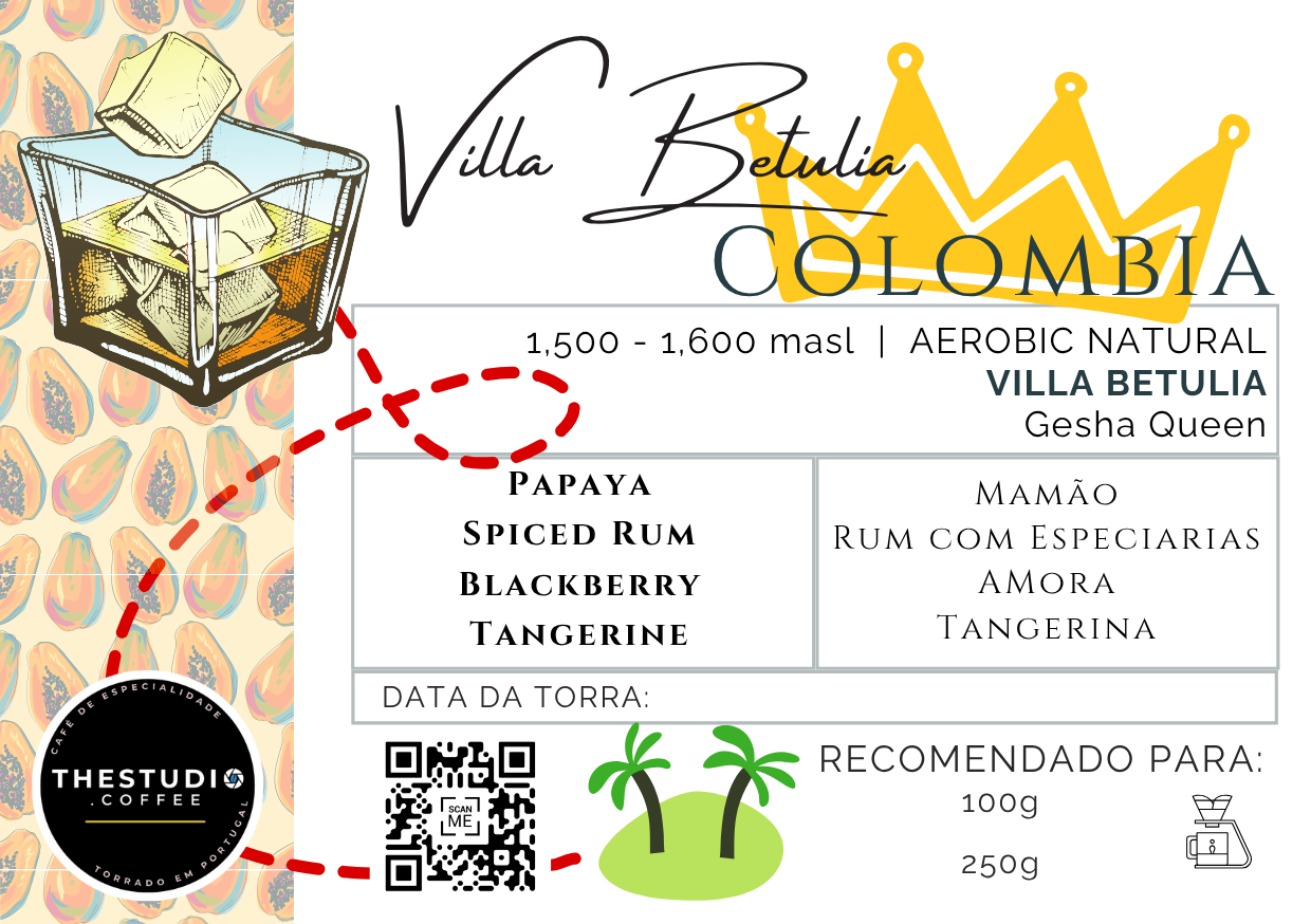 Colombia - Villa Betulia Gesha Queen by The Studio Coffee